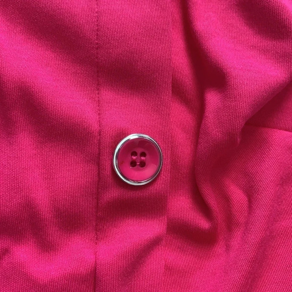 NWT!! Pink Side Button Flare Dress - Picture 4 of 7